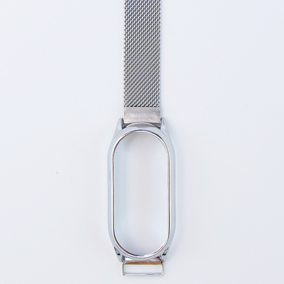 Pasek Bransoleta Milanese do Xiaomi Smart Band 10 / 9 / 8, Srebrny