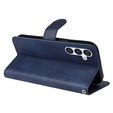 Etui z klapką do Samsung Galaxy A34 5G, Leather Wallet, granatowe
