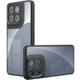 Etui do Motorola Moto G86 5G / G86 Power 5G, z ochroną aparatu, przezroczyste z czarną ramką