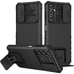 Etui pancerne do Samsung Galaxy A14 4G/5G, Camshield z podstawką, Czarne