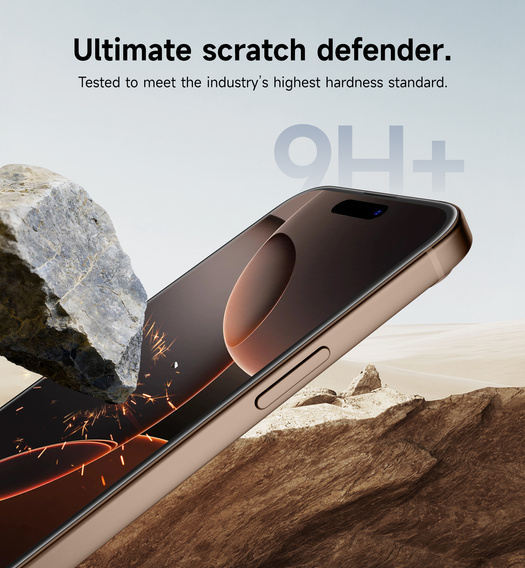 2x SURITCH Szkło Hartowane do iPhone 16 Pro Max, przezroczyste