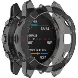 Etui Ochronne Silikonowe do Garmin Fenix 6 / 6 Pro, Case, Przezroczyste Czarne