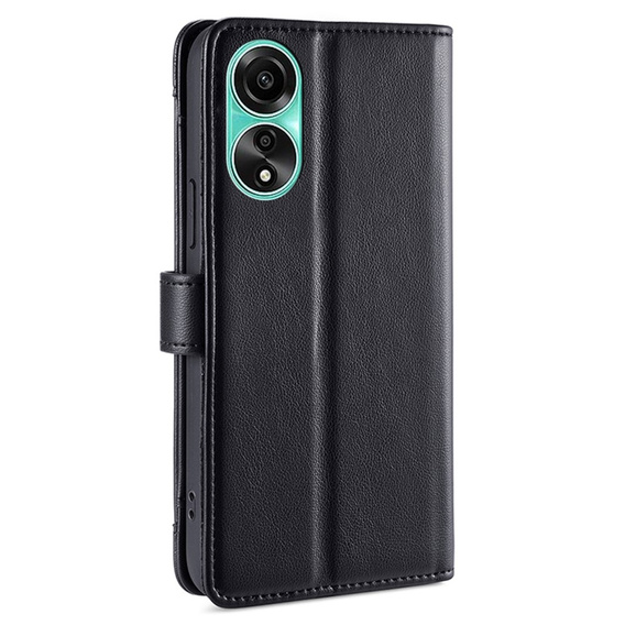 Etui z klapką do Oppo A78 4G, Wallet Zipper Pocket, czarne