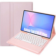 Etui z Klawiaturą Bluetooth do Samsung Galaxy Tab S10 FE+ X620 / X626B - różowe
