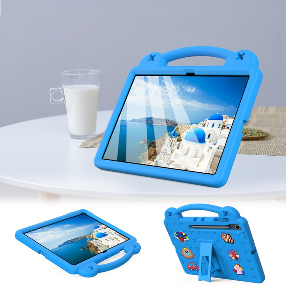 Etui dla dzieci Samsung Galaxy Tab S10 FE+, Pianka EVA, z Podstawką i Uchwytem – Niebieskie