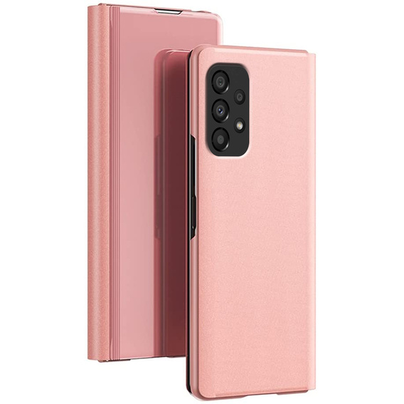 Etui do Samsung Galaxy A53 5G, Clear View, różowe rose gold