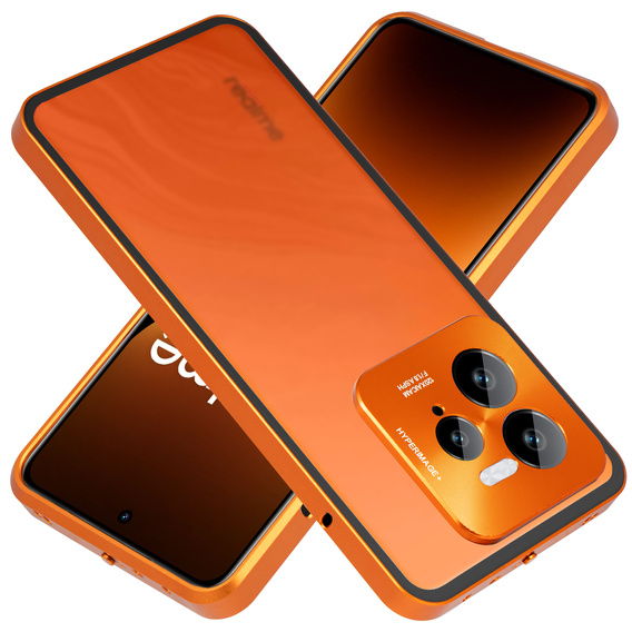 Etui do Realme GT 7 Pro, Frame Case, pomarańczowe