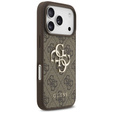Etui GUESS do iPhone 17 Pro, Strap 4G Classic Logo, z paskiem, brązowe