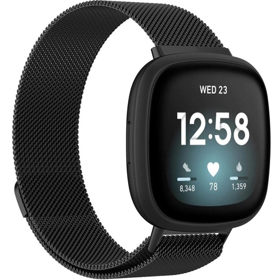 Pasek Bransoleta do Fitbit Versa 4 / Sense 2, Czarny