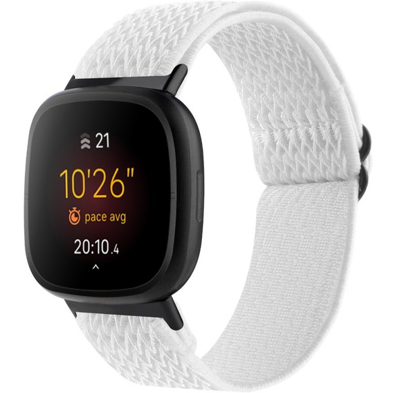 Pasek Nylonowy do Fitbit Versa 3/Versa Sense, Biały