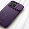 Etui do iPhone 15 Pro, Suritch Shockproof, do MagSafe, fioletowe