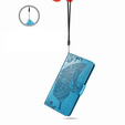 Etui z klapką do Motorola Moto G56 5G, Butterfly, niebieskie