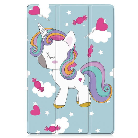 Etui do Samsung Galaxy Tab S10 Lite / S10 FE / S9 FE, z klapką, unicorn