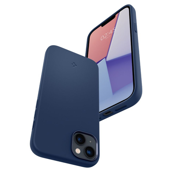 Etui Spigen do iPhone 14 Plus, Silicone Fit MagSafe, Navy Blue