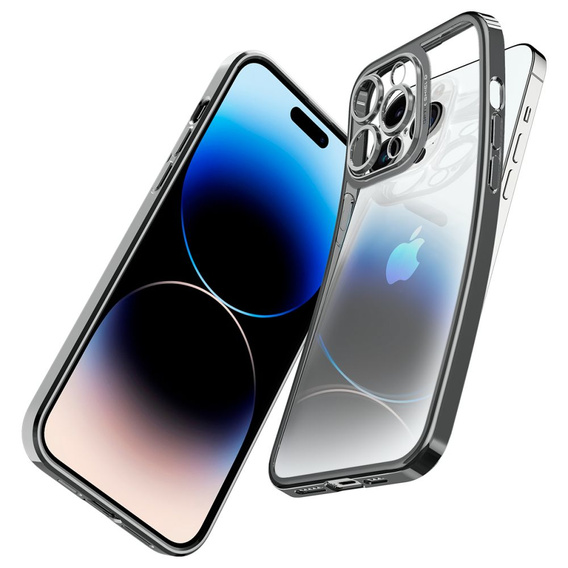 Etui SPIGEN do iPhone 14 Pro, Optik Crystal, Chrome Grey