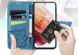 Etui z klapką do Oppo Reno 12, Butterfly, niebieskie