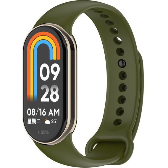 Pasek Silikonowy do Xiaomi Smart Band 10 / 9 / 8, Ciemnozielony