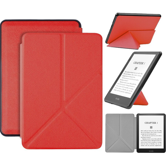 Etui do Kindle Paperwhite 5 2021, Cross Line, czerwony