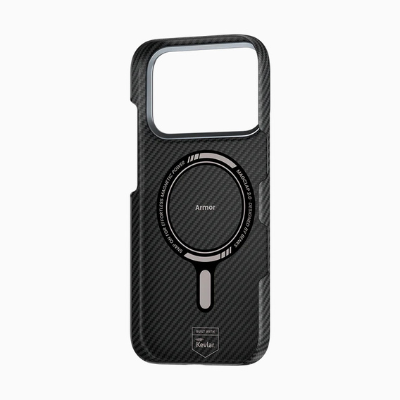 Etui BENKS Kevlar Armor Air do iPhone 17 Pro Max, Carbon Fiber 600D A070, do MagSafe – czarne
