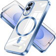 Etui do Samsung Galaxy S25 Edge, Electro MagSafe, niebieskie + Szkło na ekran