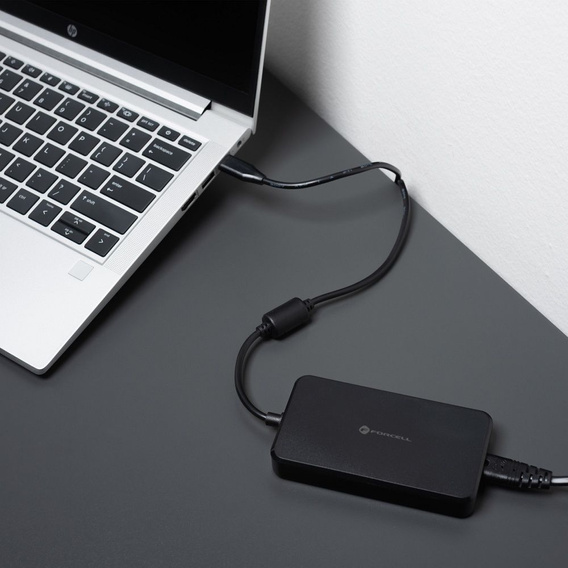 Uniwersalny zasilacz do laptopa Forcell E856 USB-C 90W z wymiennymi końcówkami