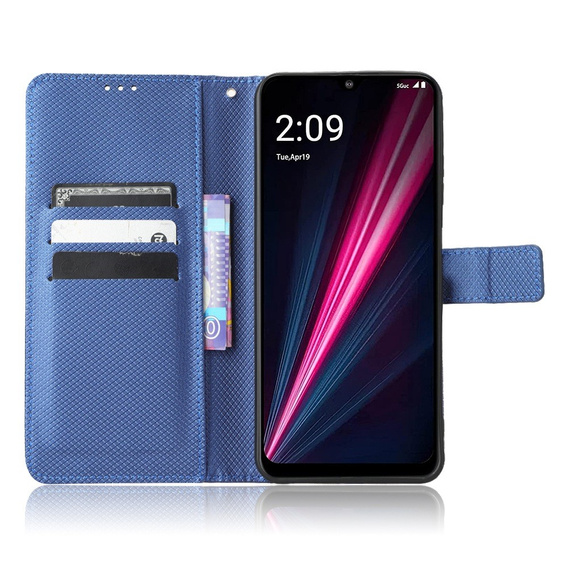 Etui z klapką do T Phone 5G, Wallet Magnet, niebieskie