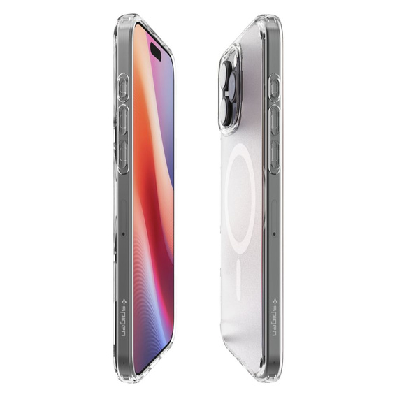 Etui z MagSafe Spigen do iPhone 16 Pro Max, Ultra Hybrid, FROST CLEAR + Szkło Hartowane 9H