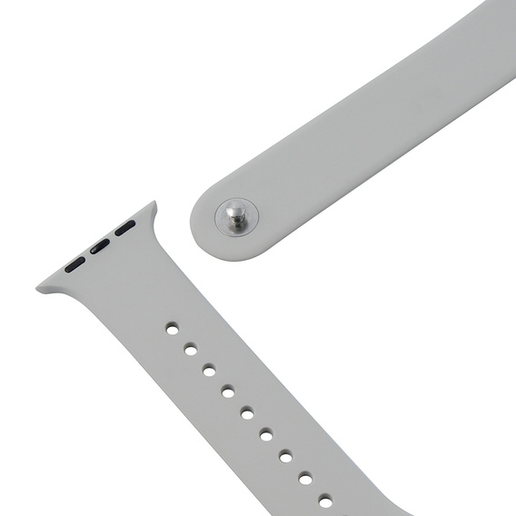Pasek Silikonowy do Apple Watch 1/2/3/4/5/6/7/8/9/10/11/SE Ultra 1/2/3 42/44/45/46/49mm, Szary