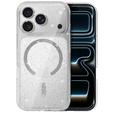 Etui do iPhone 17 Pro Max, ERBORD Glitter MagSafe, przezroczyste