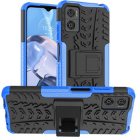 Etui do Motorola Moto E22 / E22i, Tire Armor, czarne / niebieskie