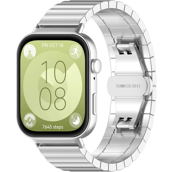 Stalowa Bransoleta do Huawei Watch Fit 4 / 4 Pro / 3, Srebrna