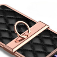 Etui do Samsung Galaxy Z Flip 4 5G, Rhombus Grid, czarne
