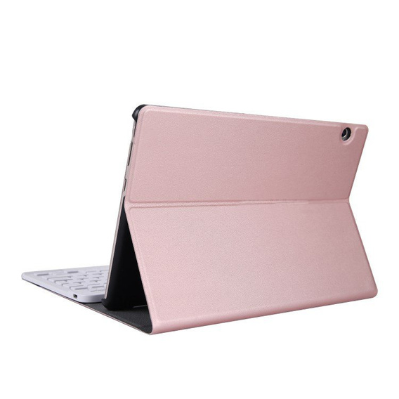 Etui z klawiaturą do MediaPad T5 10.1, różowe rose gold