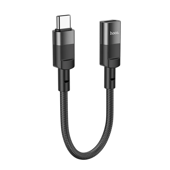 Adapter HOCO U107 OTG USB-C (męski) do Lightning (żeński), 3A – 0,1 m, czarny