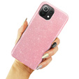 Etui do Xiaomi Mi 11 Lite / Mi 11 Lite 5G / 11 Lite 5G NE, brokat glitter, różowe