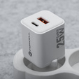 Forcell F-Energy Mini GaN III VT-25B 25W, kompaktowa ładowarka z podwójnym portem - biała