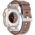 Pasek Skórzany do Apple Watch 1/2/3/4/5/6/7/8/9/10/11/SE Ultra 1/2/3 42/44/45/46/49mm, Kawowy