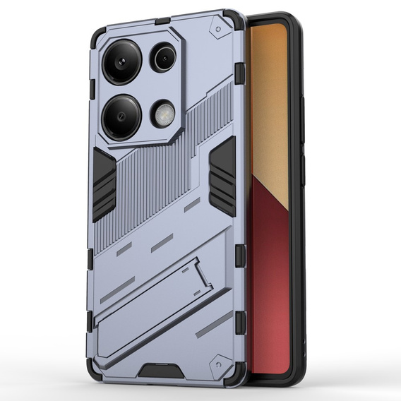 Etui do Xiaomi Redmi Note 13 Pro 4G / Xiaomi Redmi Note 14S / Xiaomi Poco M6 Pro 4G, Military kickstand, granatowe