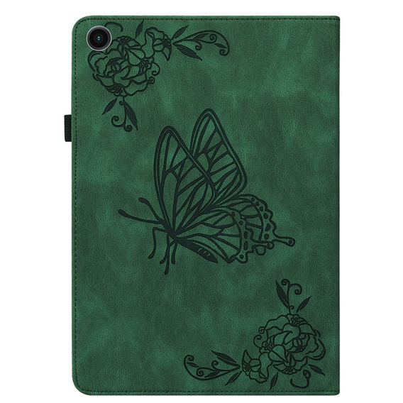 Etui do Samsung Galaxy Tab A11+, Butterfly, zielone