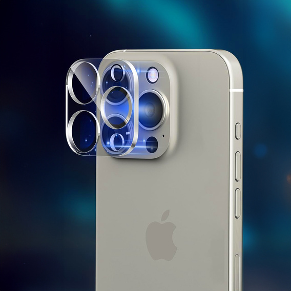 ERBORD Szkło hartowane na obiektywy do iPhone 16 Pro / 16 Pro Max, przezroczyste