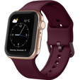 Pasek Silikonowy do Apple Watch 1/2/3/4/5/6/7/8/9/10/11/SE Ultra 1/2/3 42/44/45/46/49mm, Bordowy