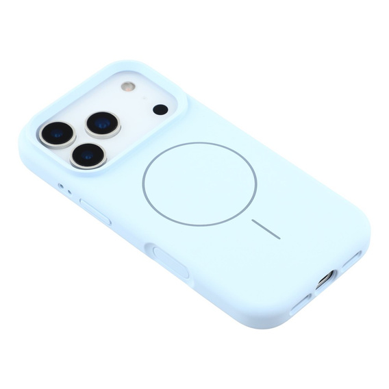 Etui silikonowe do iPhone 17 Pro - kompatybilne z MagSafe, antywstrząsowe, niebieskie