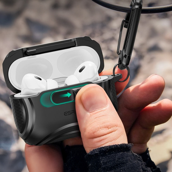 ESR Etui na słuchawki Airpods Pro 3, Cyber Flicklock Halolock MagSafe, black