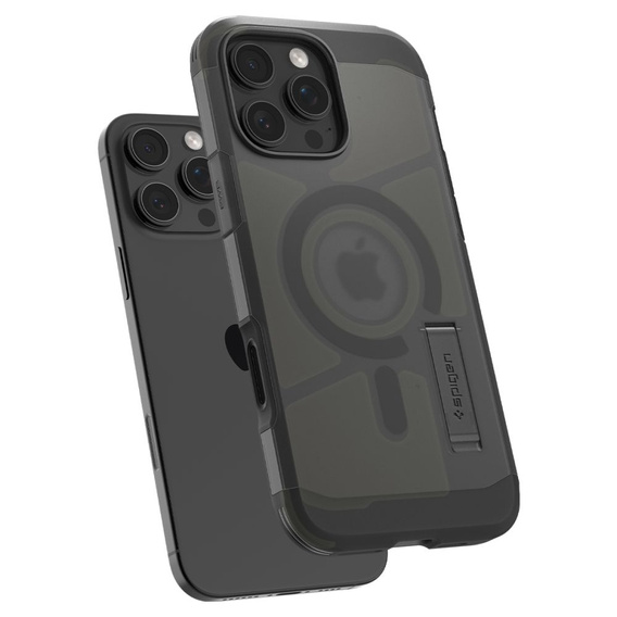 Etui Spigen do iPhone 16 Pro Max, Tough Armor T Mag MagSafe, przydymione czarne