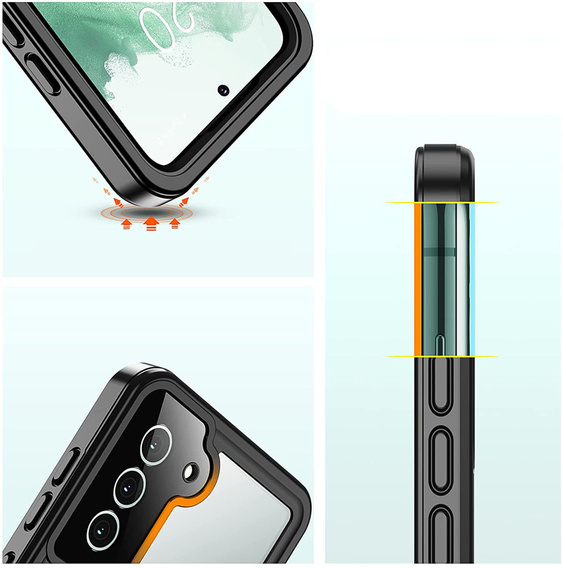 Etui Wodoodporne IP68 do Samsung Galaxy S22, czarne