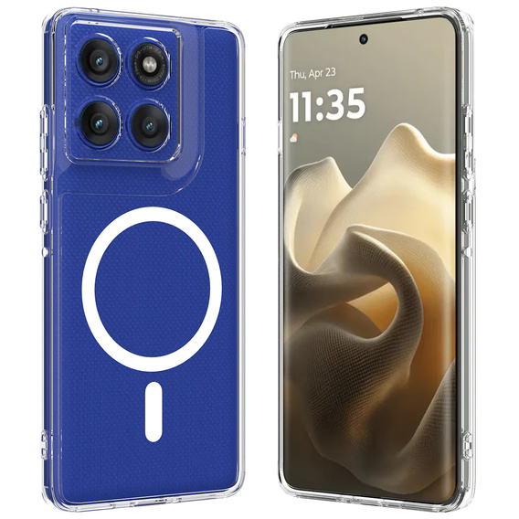 Etui do Motorola Edge 70 5G, Fusion Hybrid, do MagSafe, przezroczyste