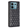 Etui z klapką do Xiaomi Redmi Note 13 Pro 4G / Xiaomi Redmi Note 14S / Xiaomi Poco M6 Pro 4G, Wallet, BINFEN COLOR, czarne