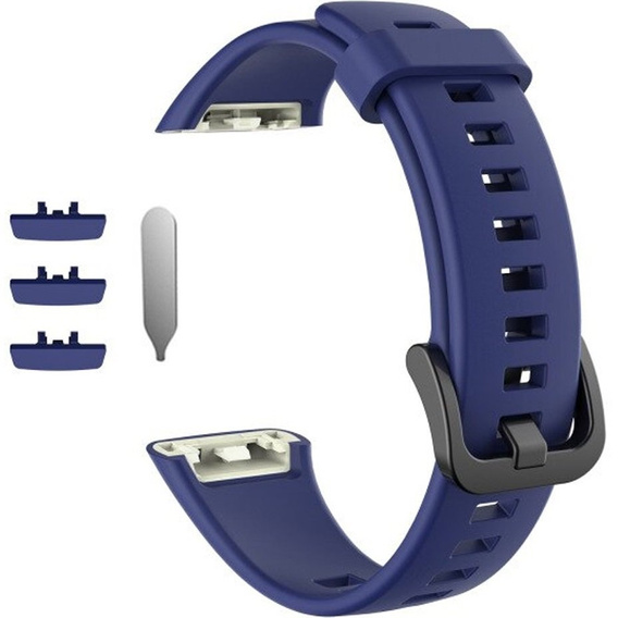 Pasek Silikonowy do Huawei Band 6 / Honor Band 6, Granatowy