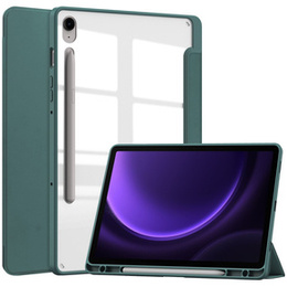 Etui do Samsung Galaxy Tab S10 Lite / S10 FE / S9 FE, Smartcase Hybrid, z miejscem na rysik, ciemnozielone