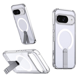 Etui do Google Pixel 10 / 10 Pro, Fusion Hybrid, do MagSafe, z podstawką, przezroczyste